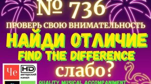 «Найди отличие» / «Spot the Difference» _ выпуск № 736