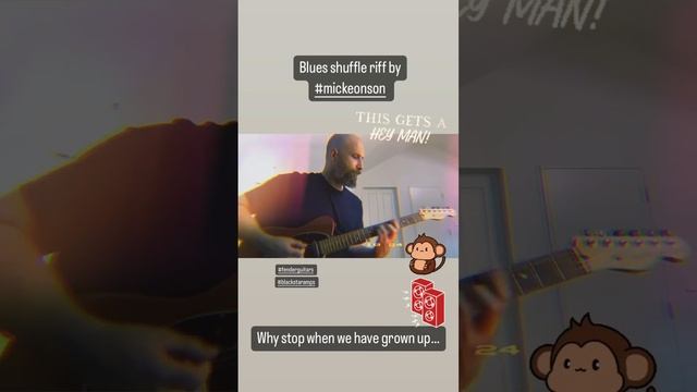 Blues shuffle riff by #mickronson смотреть онлайн