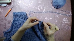 Жилет почти готов// набор петель для горловины