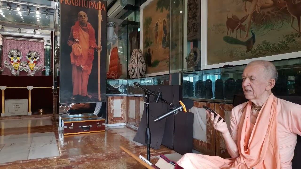 23.10.2023 - Утренняя программа: Бхаджан "Арунодайя" и ШБ 11.28.37 - Гонконг (англ-рус)