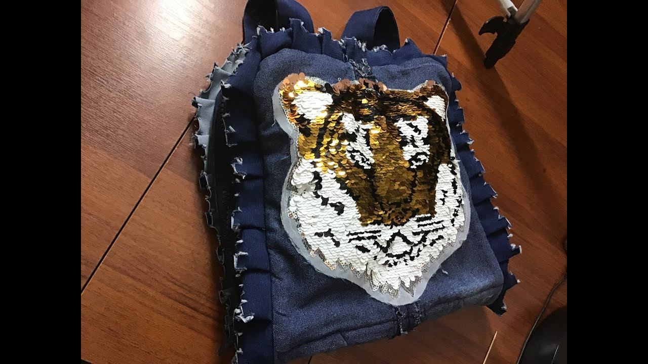 Шьем рюкзак-органайзер из старых джинсов ( 2 часть, пошив) смотреть онлайн