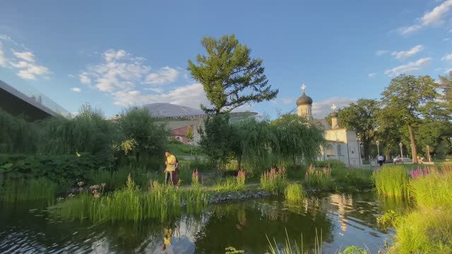 4K.Walking Moscow Streets. Zaryadye Park.