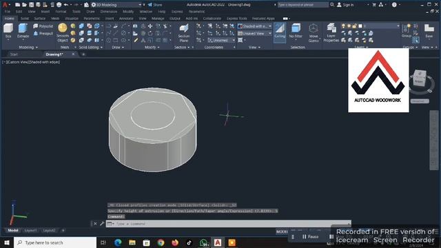 BOLT 🔩TUTORIAL _ Autocad 3d modeling_how to draw a BOLT 🔩 in Autocad смотреть онлайн
