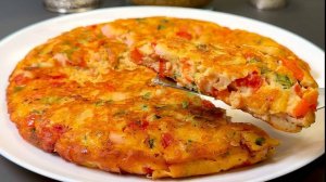 Смешайте все вместе, 5 минут - и готово! Быстрый и вкусный завтрак на сковороде!