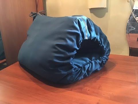 Домик для кошки, маленькой собаки со съемным чехлом и трансформируемый в лежанку. смотреть онлайн