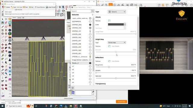 Decorative Wall Panels | Transformable Wall Panel | SketchUp Dynamic Enscape Ready Material & ligh смотреть онлайн