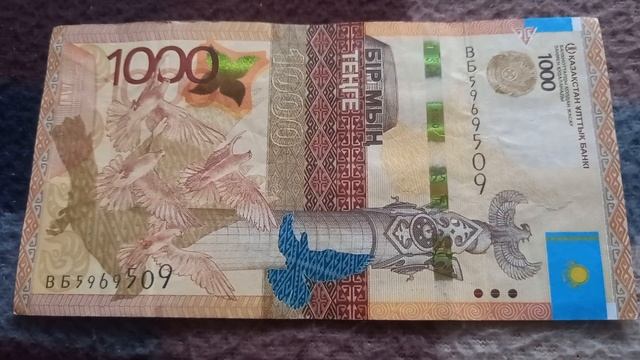 БАНКНОТА 1000 ТЕНГЕ № серии ВБ5969509 на байковой поверхности 18-ого Ноября - ДЕНЕЖНЫЙ ПОТОК смотреть онлайн