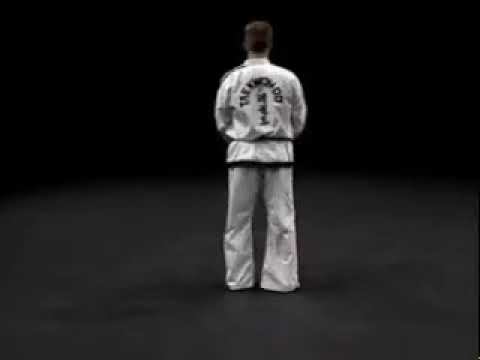 Саджу Чируги видео тхэквондо туль белый пояс 1 комплекс 10(2) гып хьенг Saju Jirugi вид сзади спорт смотреть онлайн