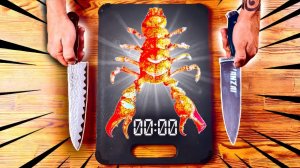 ЭКСТРЕМАЛЬНО БЫСТРАЯ РАЗДЕЛКА ЛОБСТЕРА / ЛОСОСЯ / КУРИЦЫ ВАНЗАЙ vanzai в 4K