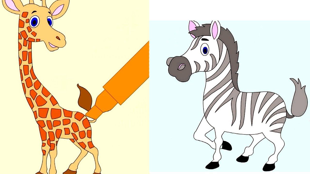 Мультик для малышей. Животные, Раскраска, Пазлы смотреть онлайн