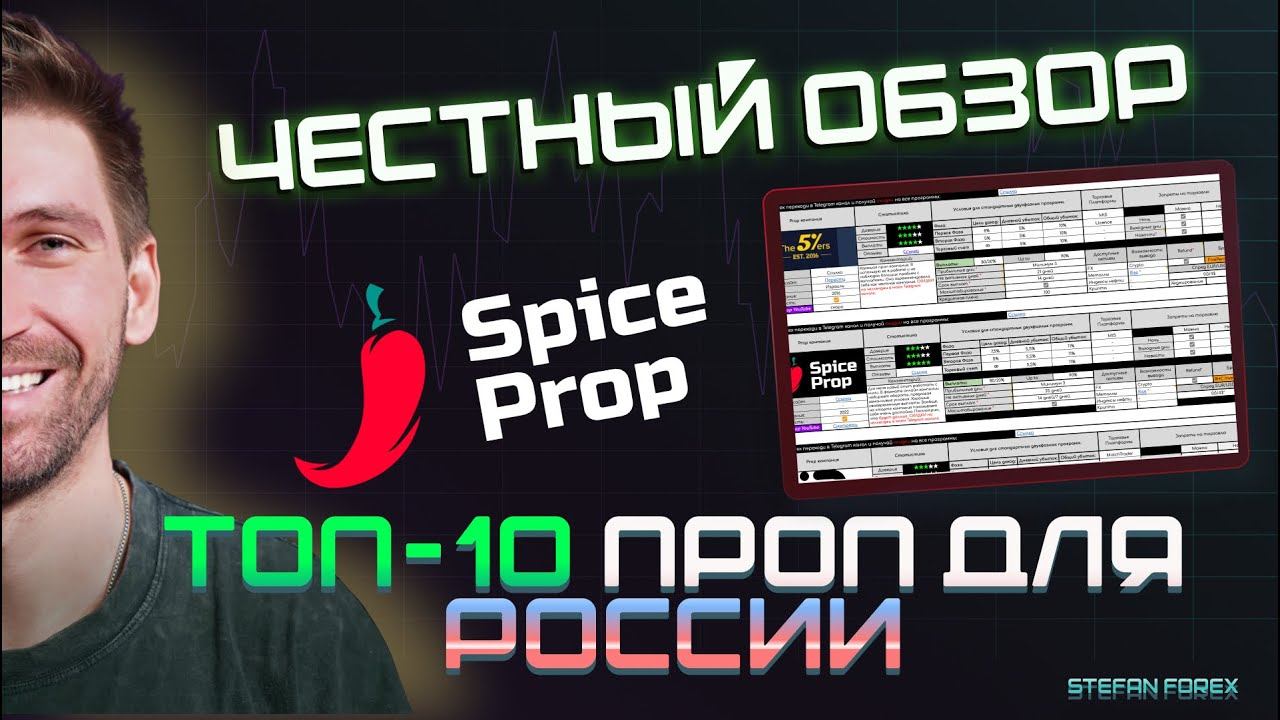 SpiceProp обзор и мнение о проп компании.ТАБЛИЦА ВСЕХ ПРОПОВ ДЛЯ РОССИИ.