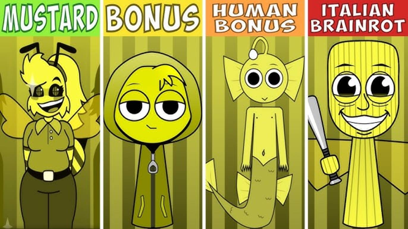 Incredibox Sprunki ВСЕ OC & BONUS персонажи из MUSTARD?! | Трэш-редизайн и глитч-хаос! 💥 #sprunki смотреть онлайн