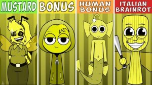 Incredibox Sprunki ВСЕ OC & BONUS персонажи из MUSTARD?! | Трэш-редизайн и глитч-хаос! 💥 #sprunki