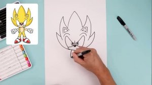 Как нарисовать Супер Соника