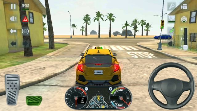 Taxi Simulator 2020 | Volvo and Honda Civic - Taxi Driving Gameplay. смотреть онлайн