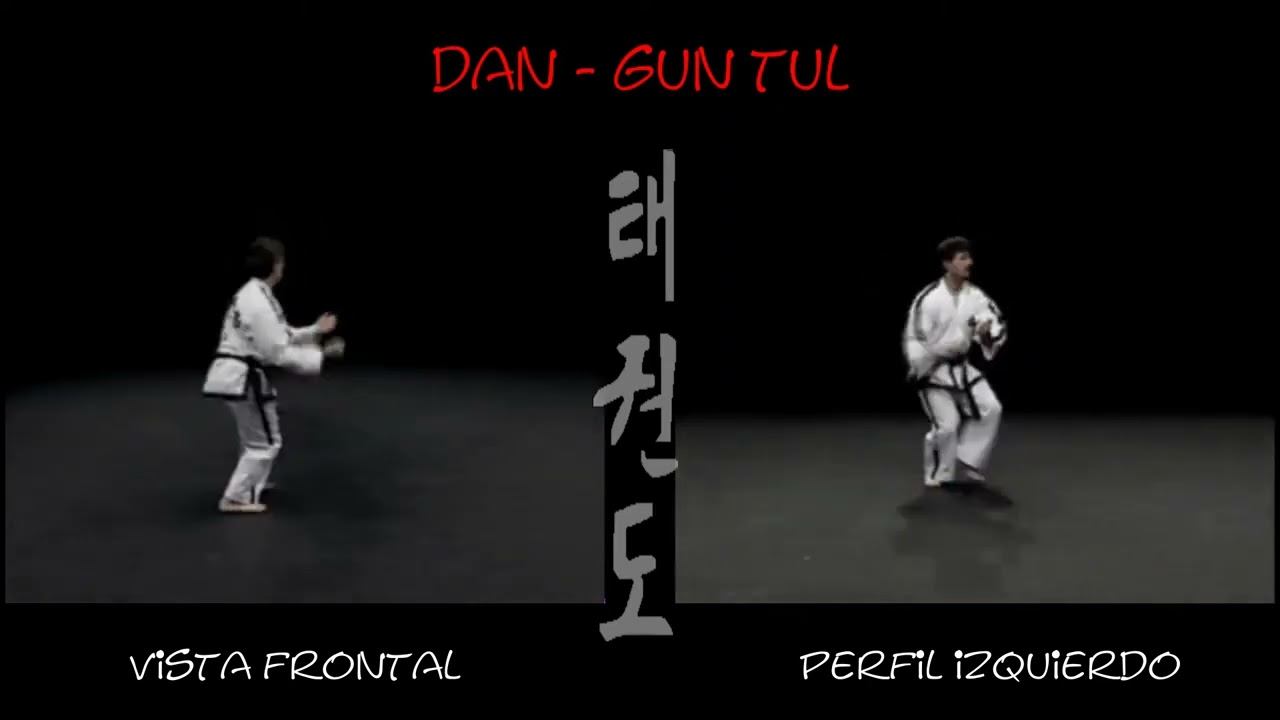 Дан Гун видео в тхэквондо туль на желтый пояс 8 гып, хьенг 21 движение, комплекс Dan Gunl Tul смотреть онлайн