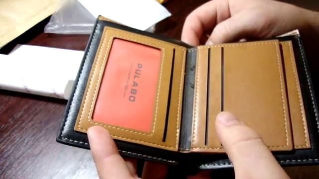 Посылка Кожаный бумажник Pulabo с Ebay смотреть онлайн