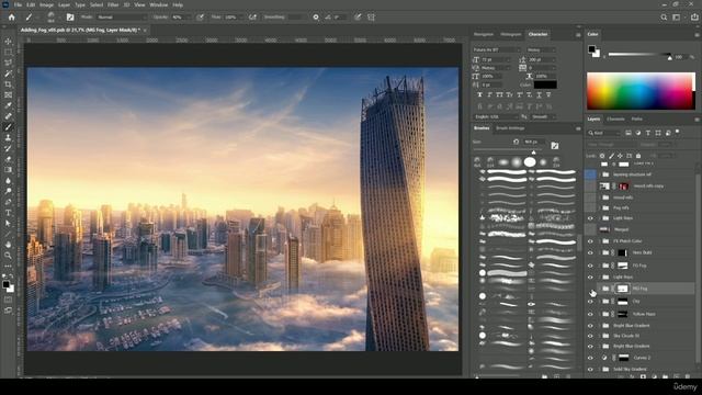 4.1. Композиция переднего и заднего плана тумана.