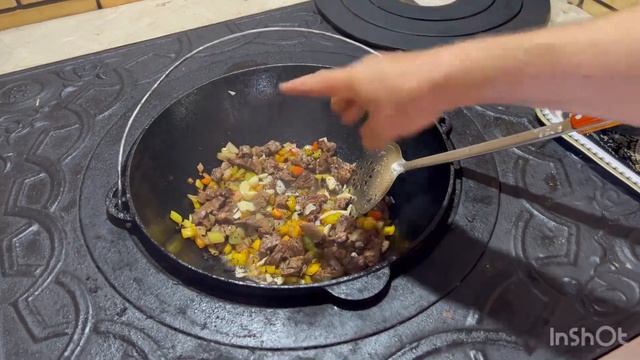 Сач кавурма по турецки.