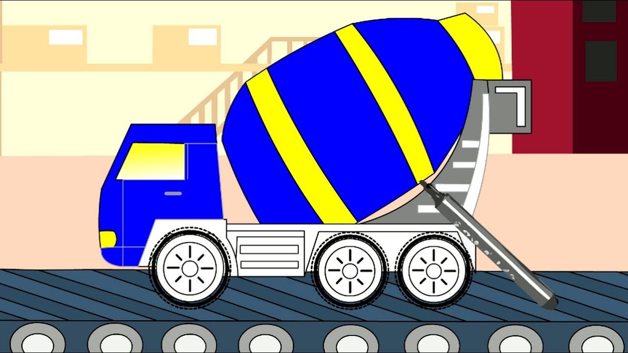 Сборник мультиков про машинки и грузовики. Все серии подряд. Учим цвета с машинками смотреть онлайн