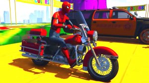 мультики про машинки мотоцикл квадроцикл гидроцикл для детей с веселыми супергероями для малышей