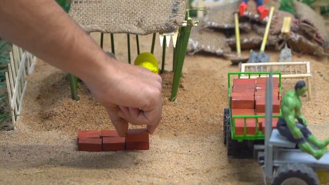 Mini Farm Tractor Food For Animals Brick Transportation| Mini Farming XYZ