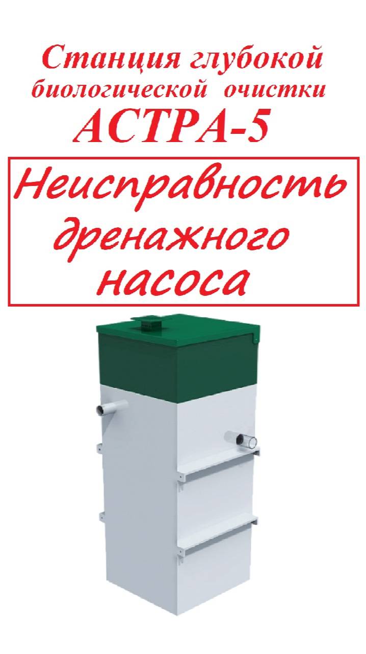 Автономная канализация Астра-5. Неисправность дренажного насоса смотреть онлайн