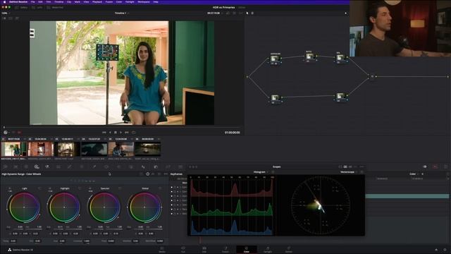 Как и когда использовать [HDR Color Wheels] в DaVinci Resolve смотреть онлайн
