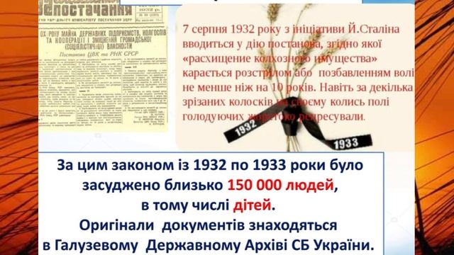 Сталінські репресії щодо України.