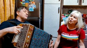 Ой рябина кудрявая Застольная песня под гармонь в гостях у гармониста