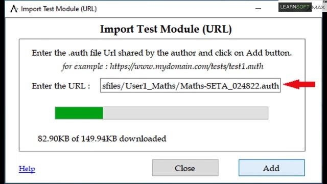 Import a test module from a URL into the exam engine of the LAAS software. смотреть онлайн