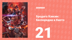 Бродяга Кэнсин: Беспорядки в Киото 21 серия (аниме-сериал, 2024)