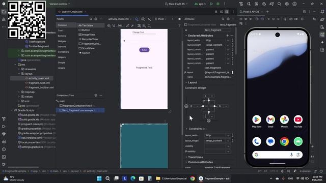 Video Showcasing The Operation And Testing Of The Events And Fragments In The Android Application