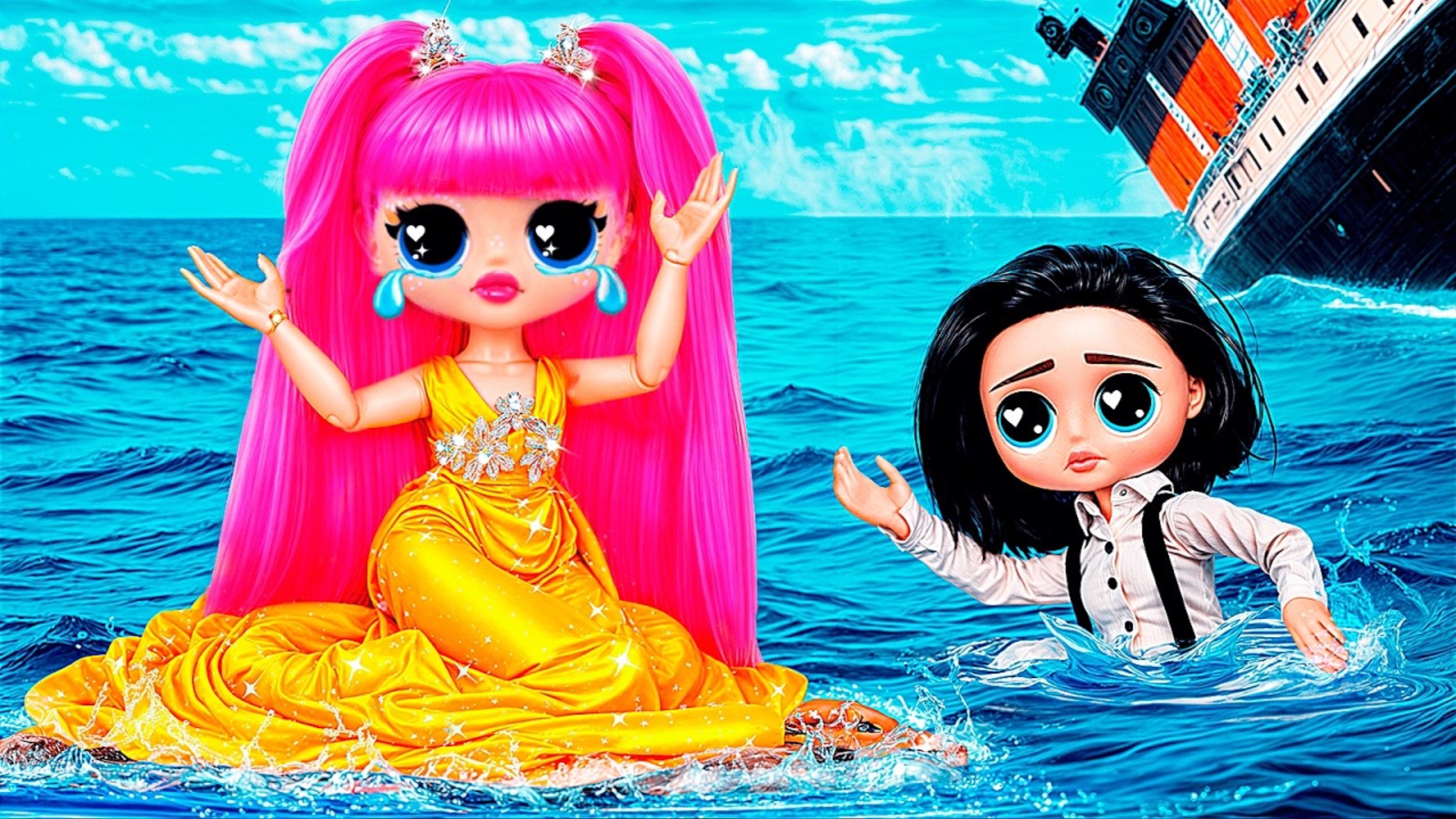 Богатая Леди и Бедный Бродяга Любовная история на Титанике! Поделки для кукол ЛОЛ ОМГ смотреть онлайн