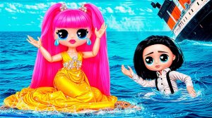 Богатая Леди и Бедный Бродяга Любовная история на Титанике! Поделки для кукол ЛОЛ ОМГ