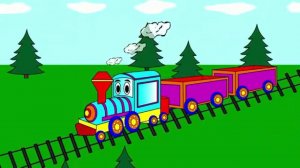 Мультик про паровозик. Мультик - Раскраска. Раскрашиваем паровоз