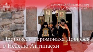 Проповедь иеромонаха Досифея в Неделю Антипасхи, 2025