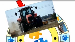 Мультик про машины. Трактор. Трамвай. Погрузчик. Собираем пазлы