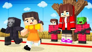 Джей Джей и Майки в ИГРЕ В КАЛЬМАРА — Мультик с Персонажами Майнкрафт