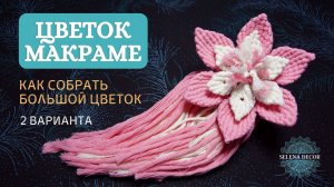 Макраме для начинающих. Макраме мастер-класс ДВА СПОСОБА как сплести большой цветок