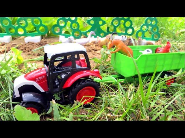 Мультик про трактор. Трактор везет животных на ферму. Видео для детей смотреть онлайн