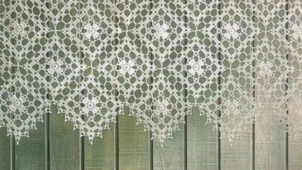 ВЯЗАНИЕ КАЙМЫ И СОЕДИНЕНИЕ МОТИВОВ АЖУРНОЙ ЗАНАВЕСКИ