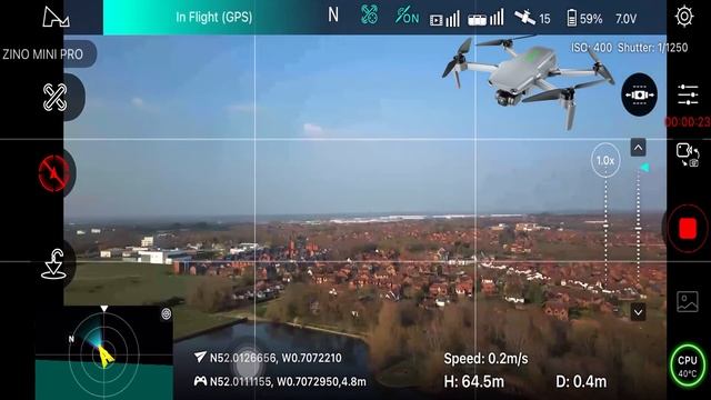Caldecotte (Caldecott) Lake Milton Keynes England, Flight New Hubsan Zino Mini Pro Drone App Screen смотреть онлайн