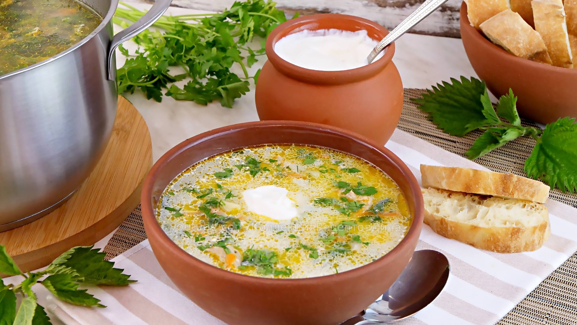 Весенний суп из молодой крапивы с яйцом! Вкусный и полезный суп из первой зелени! Щи из крапивы смотреть онлайн