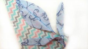 Косынка дизайнерская с хитрыми завязками Мастер-класс с выкройкой Бесплатно