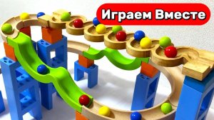 Гонки Шариков с водными горками и волнами – цветные шарики ASMR 🌊 Видео для детей 🌊