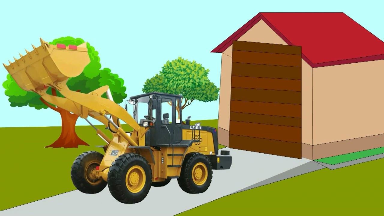 Машины для детей. Мультик про гараж и строительную технику смотреть онлайн