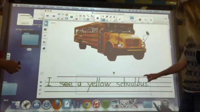Smartboard:  Searching SmartExchange For Lessons, Writing Sentence With Pictures