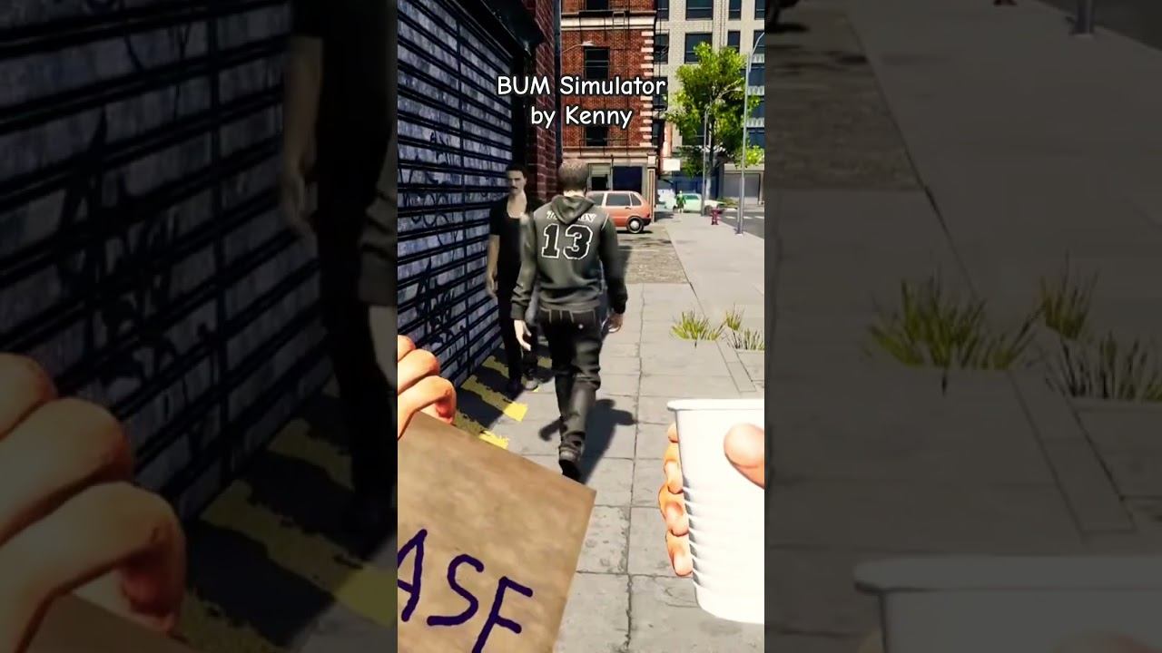 BUM Simulator. Мелочь есть? А если найду?)) #bumsimulator #homless #gaming #игры #games