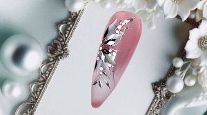 Весенний дизайн ногтей плоской кистью. Идея весеннего маникюра. МК